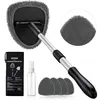 AstroAI windshield cleaner tool with extendable handle, microfiber pads and spray bottle