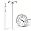 Dial vent thermometer with a long stainless steel probe