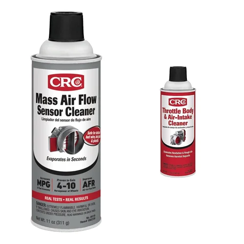 CRC Mass Air Flow Sensor Cleaner 11oz & Throttle Body Cleaner 12oz Bundle