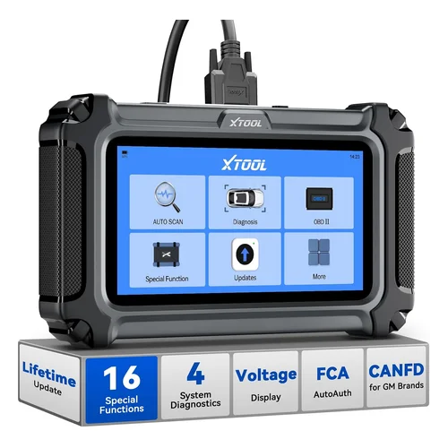 XTOOL D5S OBD2 Scanner, 16 Resets, Engine ABS SRS Transmission Scan Tool | Car Scanner for EPB/Throttle/Crank Sensor Rel