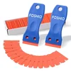 Plastic razor blade scraper kit for glass