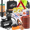 AUTODECO Car Emergency Roadside Assistance Kit with Jumper Cables & Tire Inflator