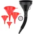 5-Piece Automotive Oil Funnel Set with Flexible Neck, Filter Screen, Wide Mouth for Gas, Oil, Coolant, Engine Oil
