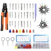 Automotive wire crimping pliers and connector kit
