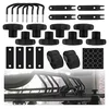 4-piece U-bolt roof rack mounting bracket kit with lock nuts