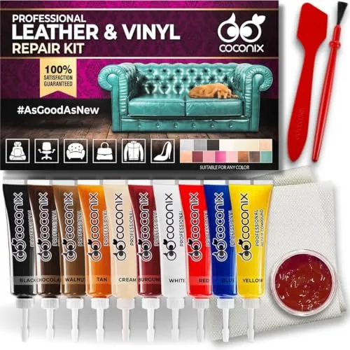 Coconix leather and vinyl repair kit for fixing tears and cracks in car seats