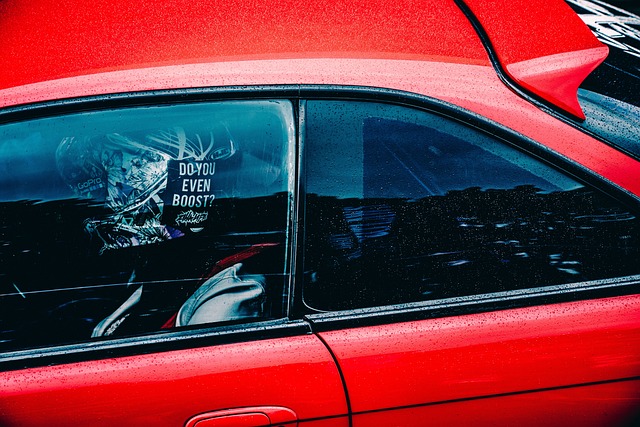 Tinted car side window