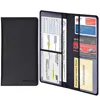 Wisdompro black car registration and insurance holder, opened to show clear sleeves