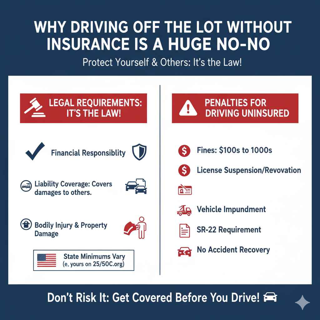 Why Driving Off the Lot Without Insurance is a Huge No-No