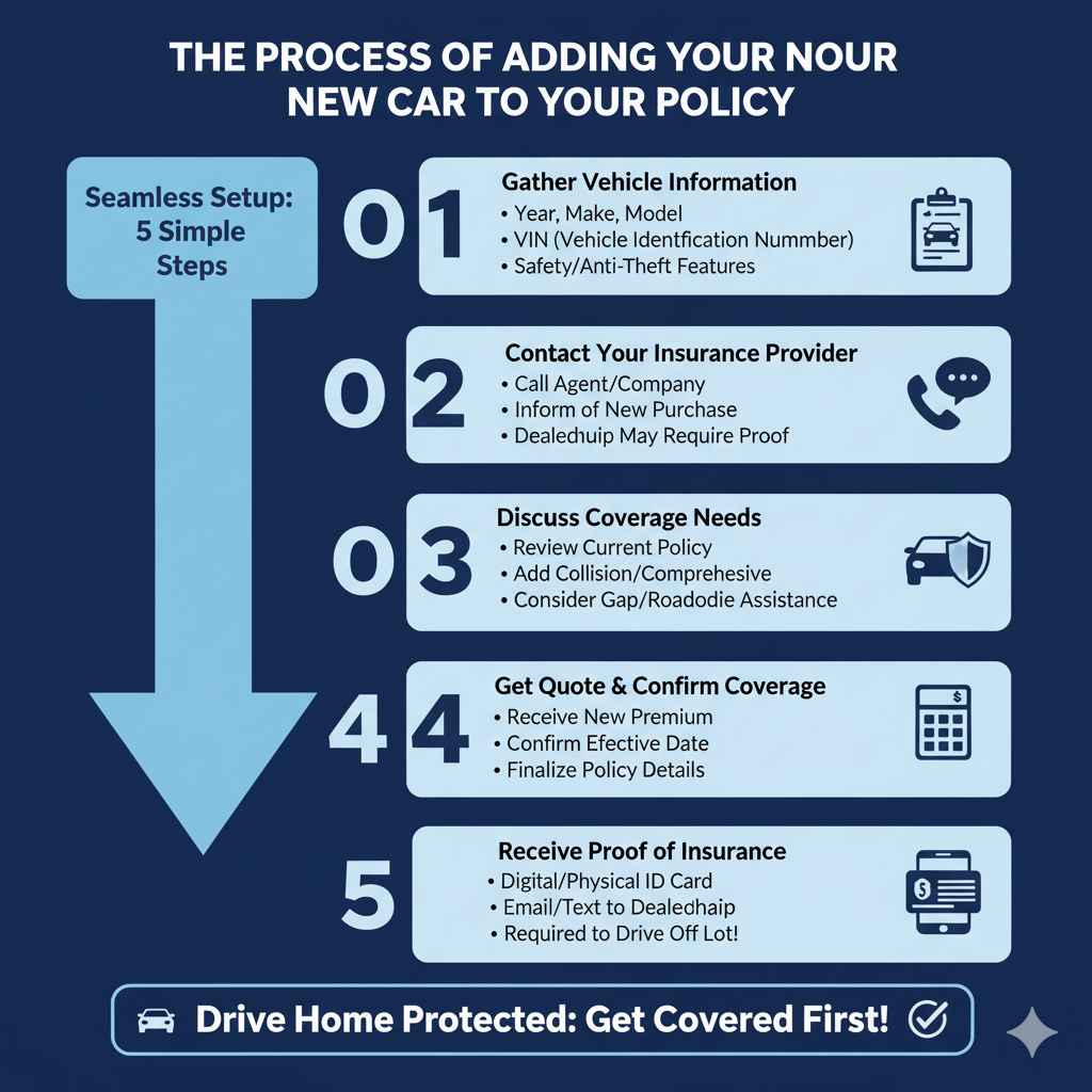 The Process of Adding Your New Car to Your Policy