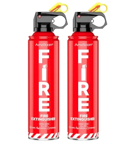 AmzBoom 2-pack fire extinguisher with mounting bracket