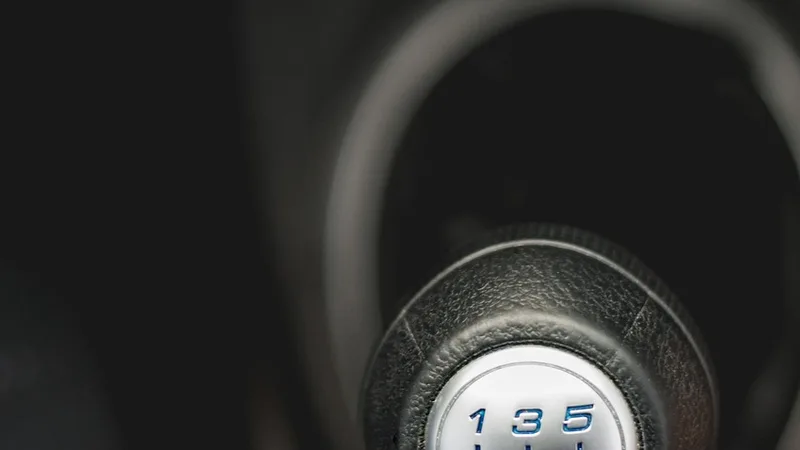 Five-speed manual shift knob with reverse marked