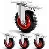 Heavy duty dual locking caster wheel set 2400 pound capacity