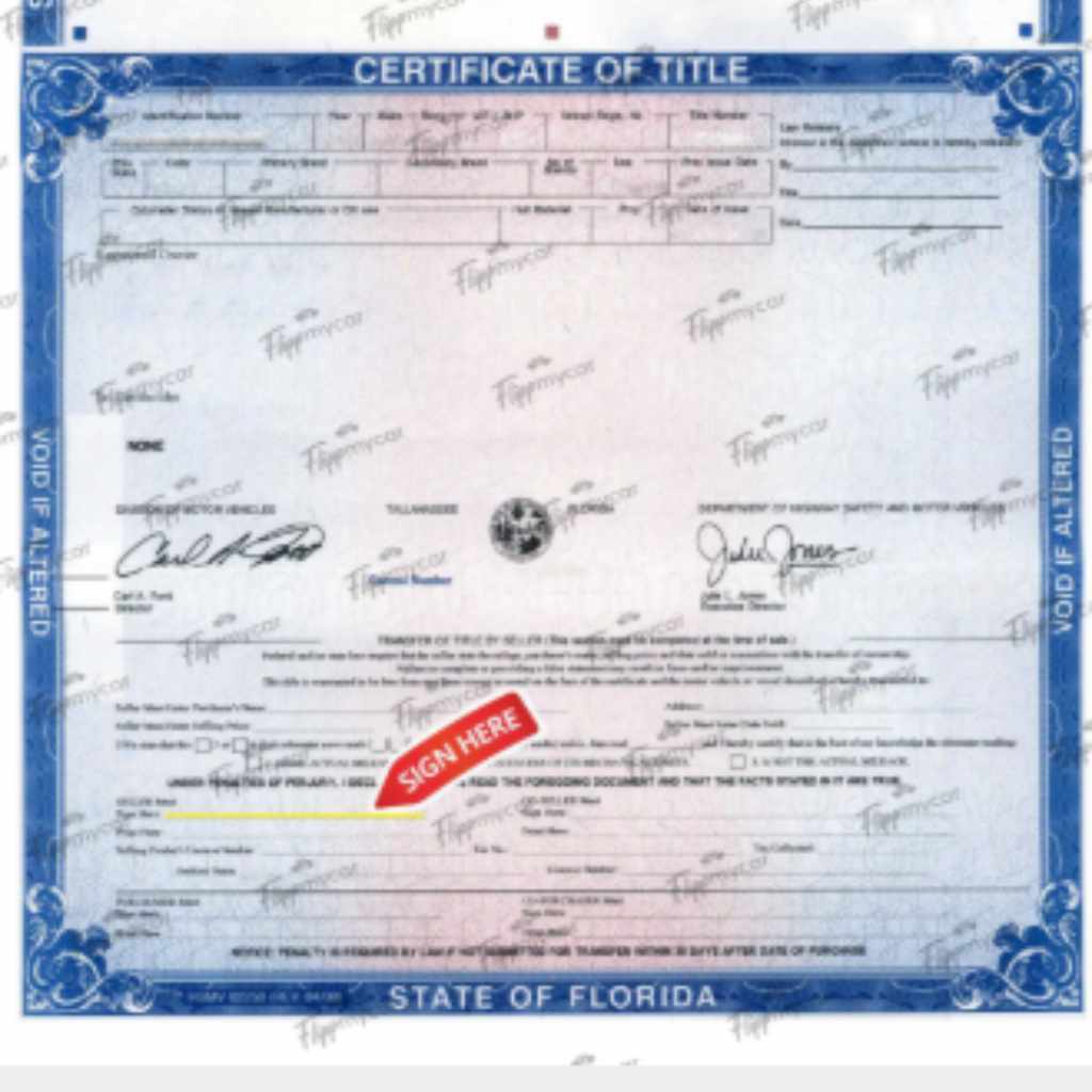 Can A Car Title Be In Two Names Florida?