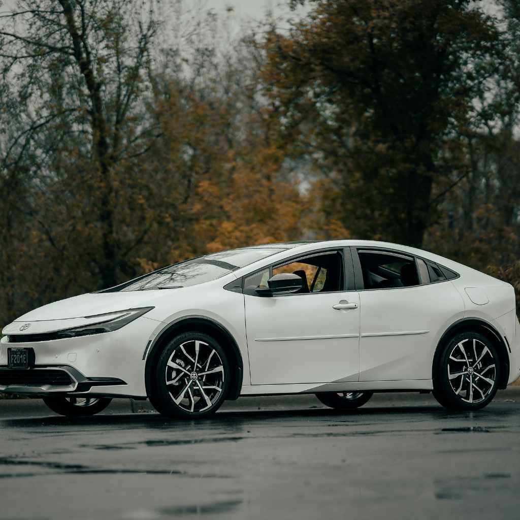 White Wheels Silver Car