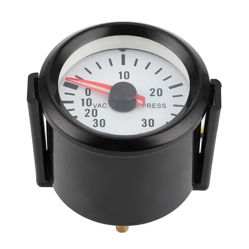 Boost Turbo Gauge, Universal Boost Pointer Gauge Vacuum Pressure Meter 0 to 30PSI 12V Blue LED Dial 52mm Dia for Cars Mo