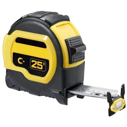 HAIPHAIK 25ft retractable tape measure with car roadside kit.