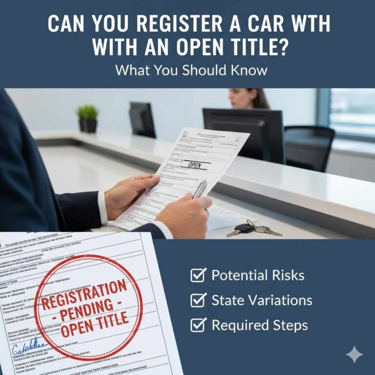 Can You Register a Car With an Open Title?
