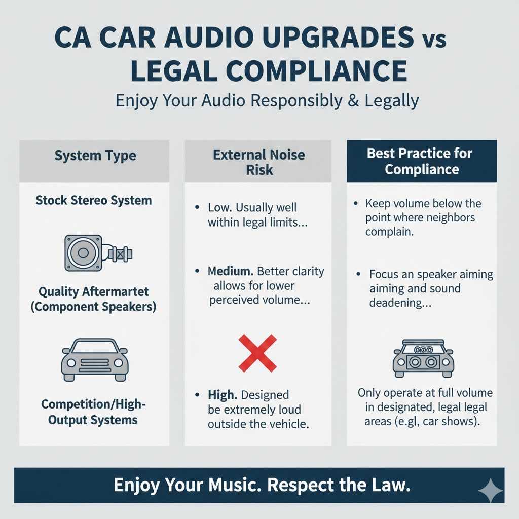 Car Audio Upgrades vs. Legal Compliance

