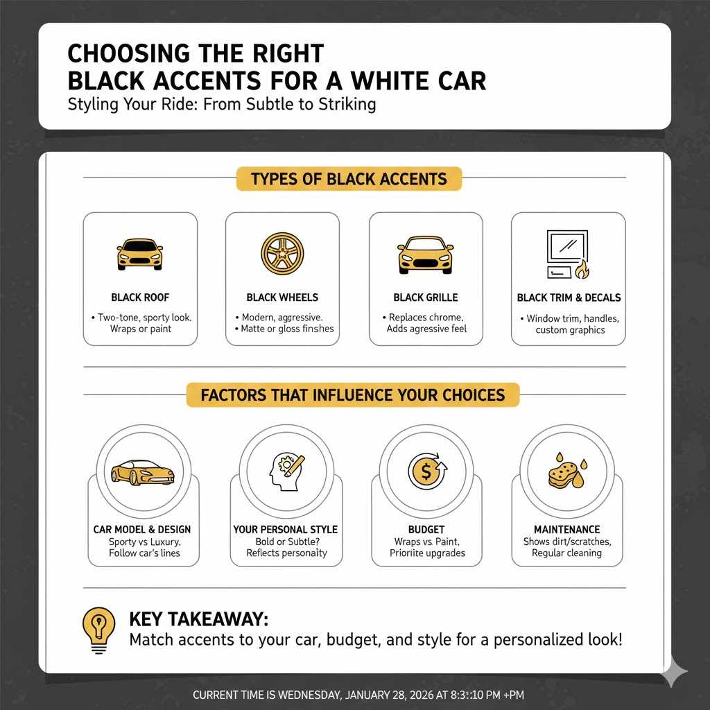 Choosing the Right Black Accents for a White Car