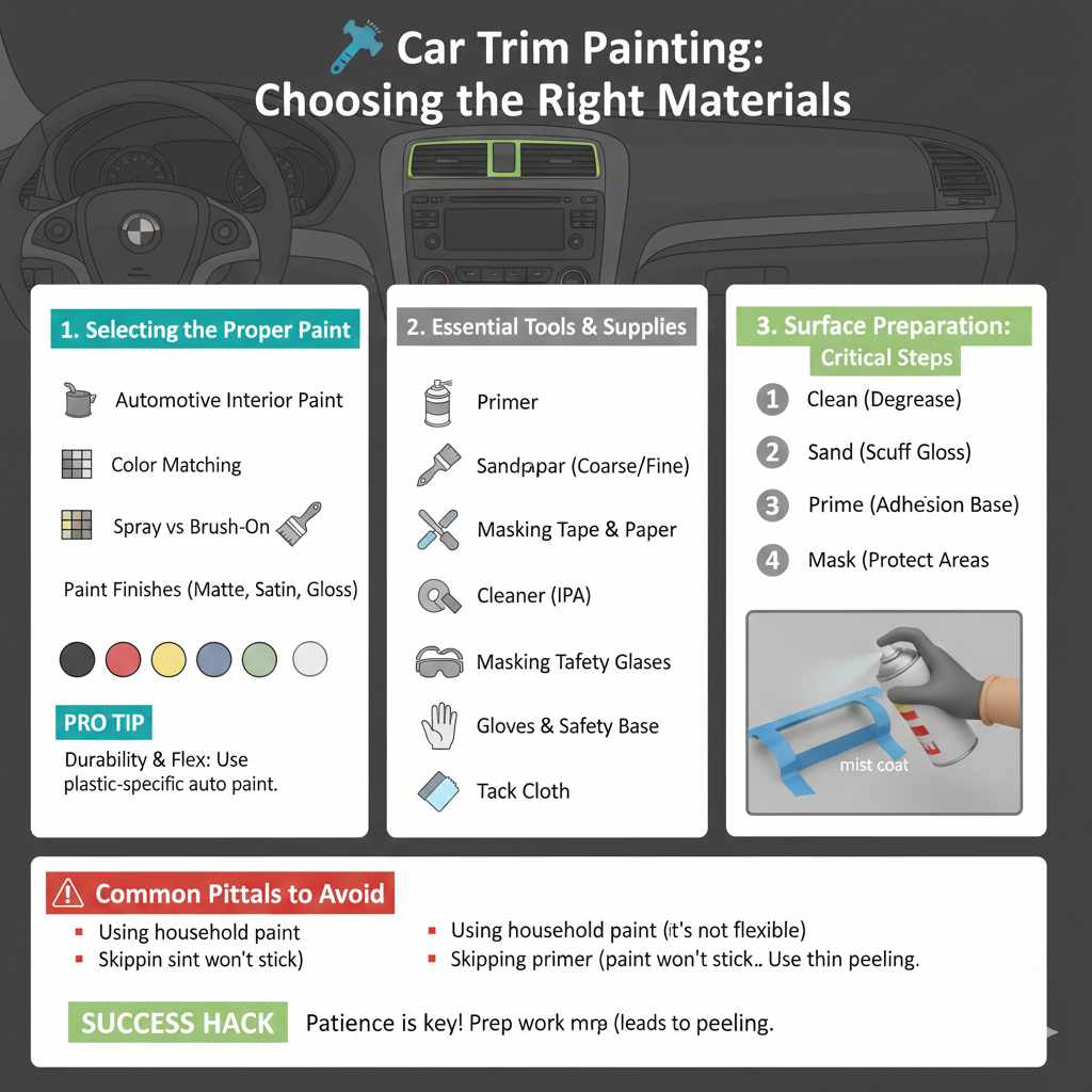 Choosing the Right Materials for Painting Car Trim