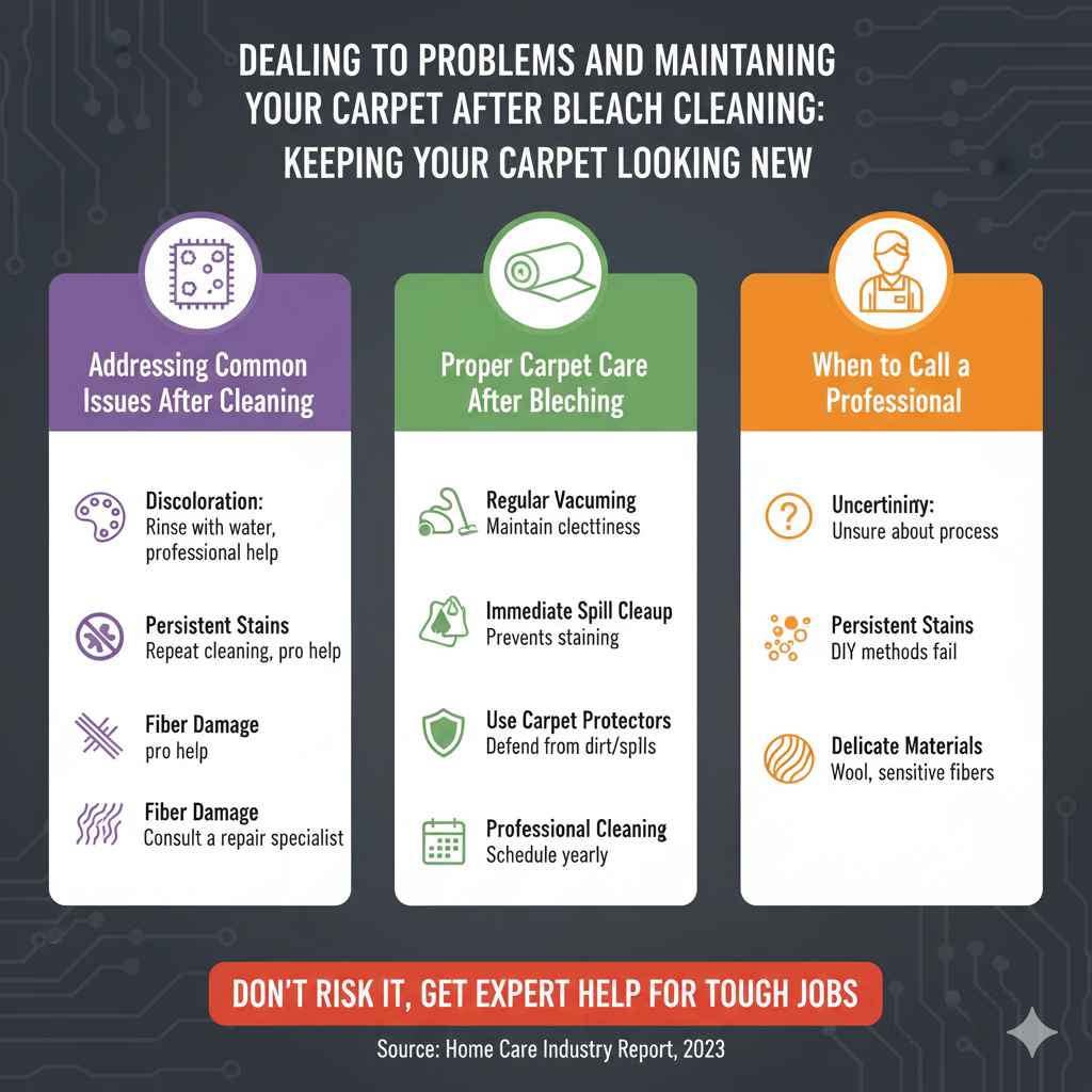 Dealing with Problems and Maintaining Your Carpet After Bleach Cleaning