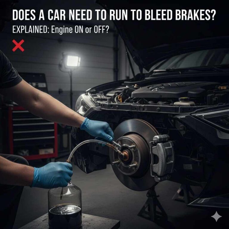 Does a Car Need to Run to Bleed Car Brakes?