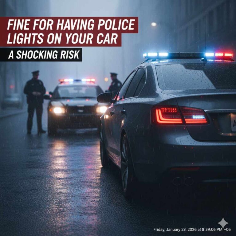 Fine For Having Police Lights On Your Car