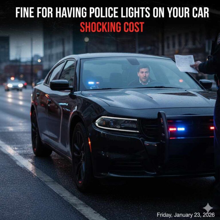 Fine For Having Police Lights On Your Car