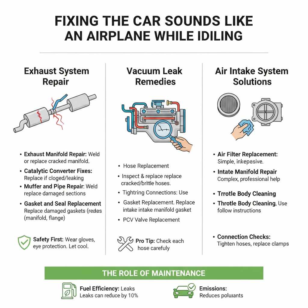 Fixing the Car Sounds Like an Airplane While Idling Issue

