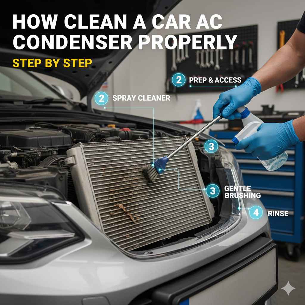 How to Clean a Car AC Condenser Properly Step by Step