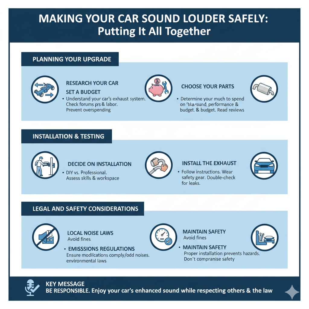 Making Your Car Sound Louder Safely: Putting It All Together