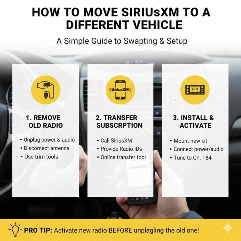 How to Move SiriusXM to a Different Vehicle: