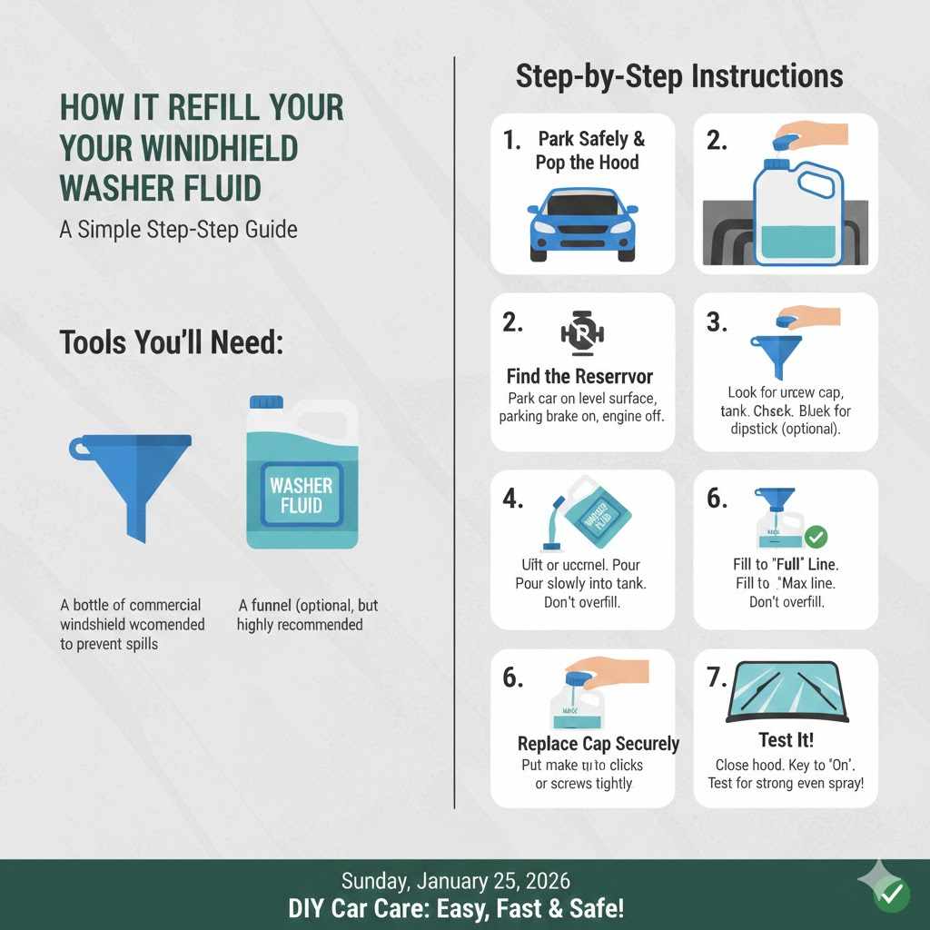 How to Refill Your Windshield Washer Fluid