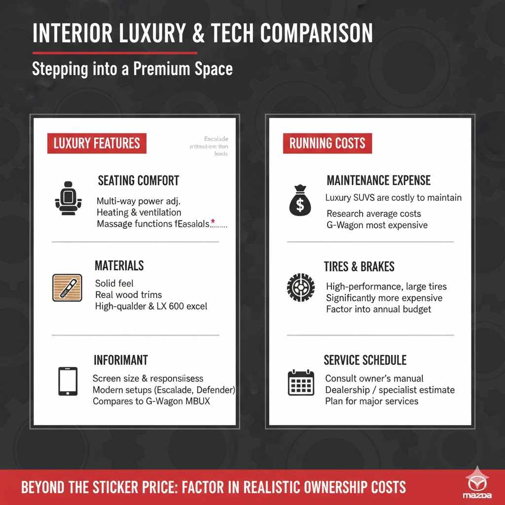 Interior Luxury and Tech Comparison

