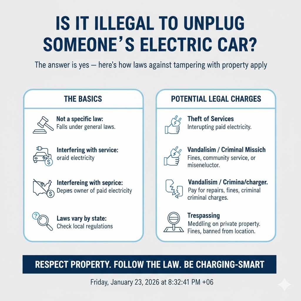 Is It Illegal to Unplug Someone’s Electric Car