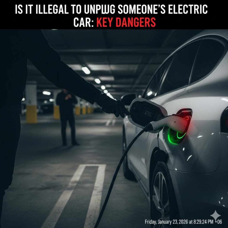 Is It Illegal to Unplug Someone's Electric Car