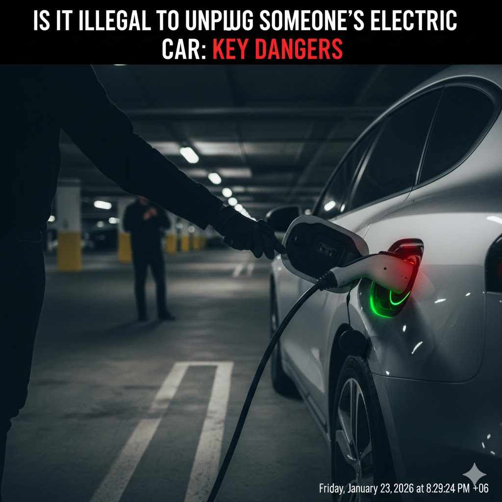 Is It Illegal to Unplug Someone's Electric Car