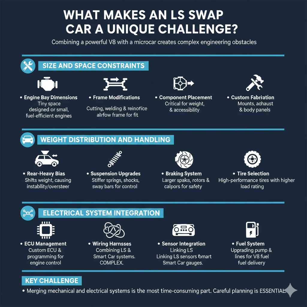 What Makes an LS Swap Smart Car a Unique Challenge