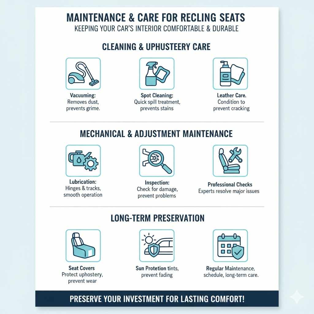 Maintenance and Care for Reclining Seats


