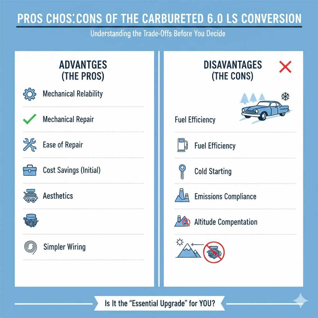 Pros and Cons of the Carbureted 6.0 LS Conversion

