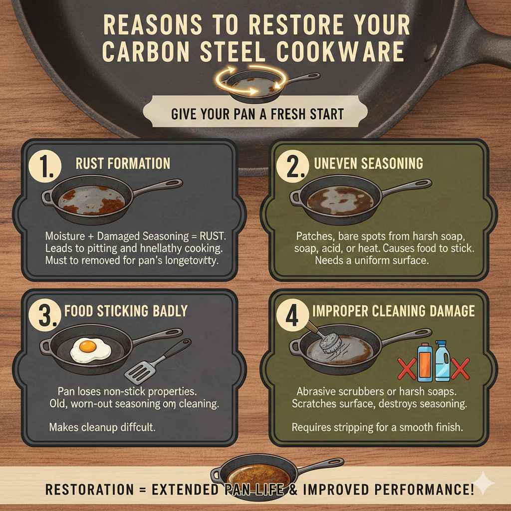 Reasons to Restore Your Carbon Steel Cookware