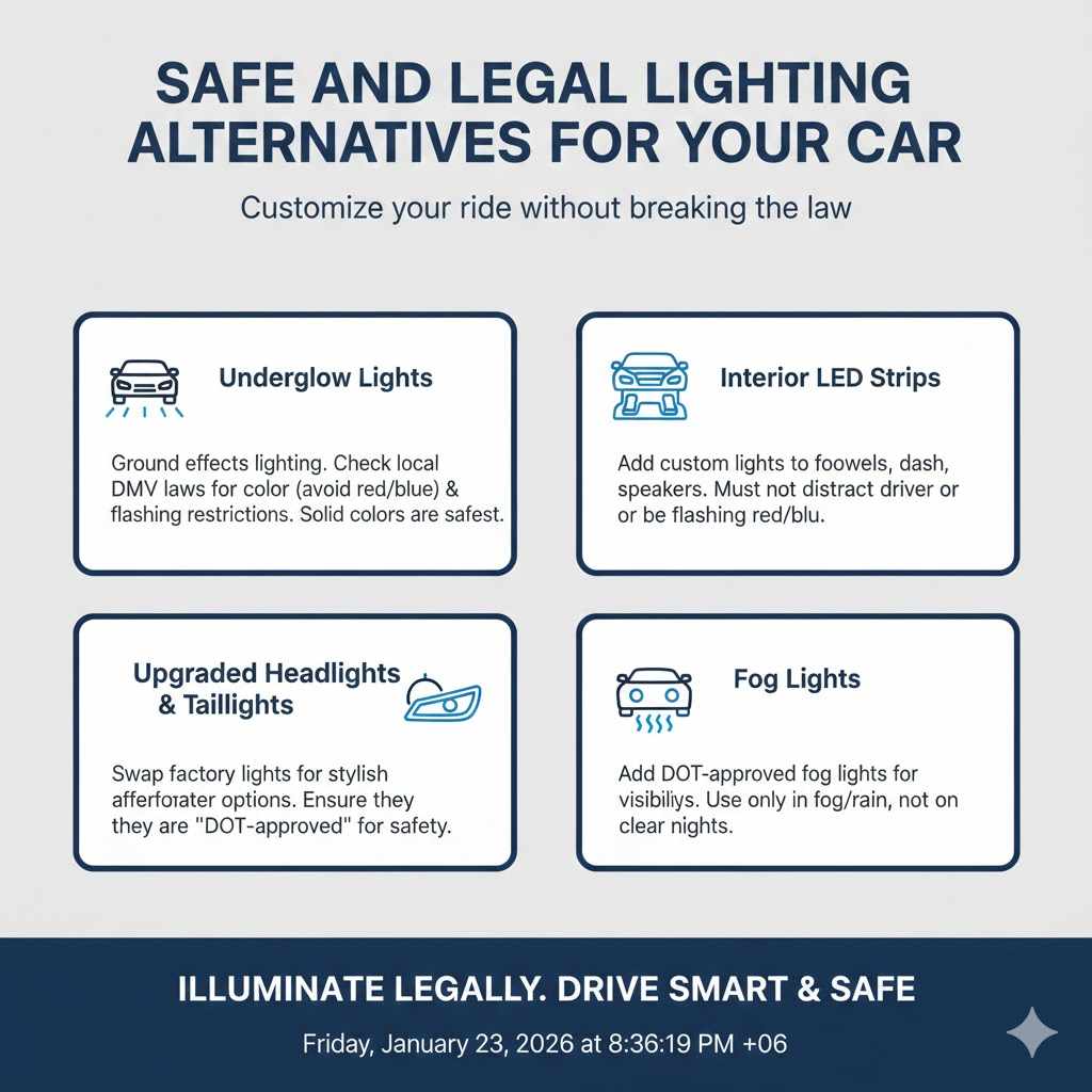 Safe and Legal Lighting Alternatives for Your Car