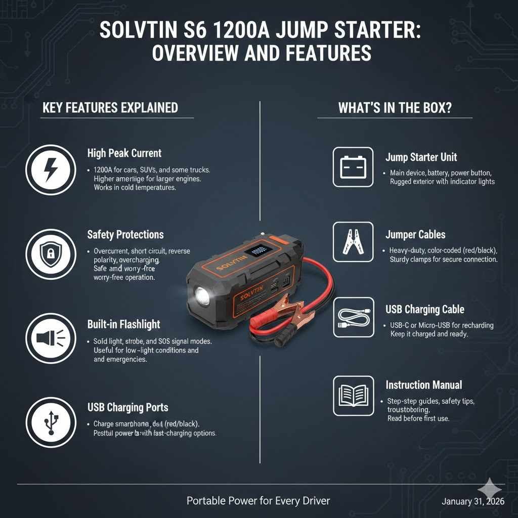 Solvtin S6 1200A Jump Starter
