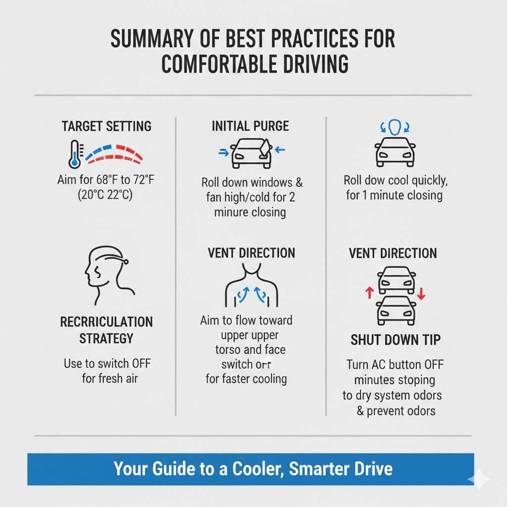 Summary of Best Practices for Comfortable Driving