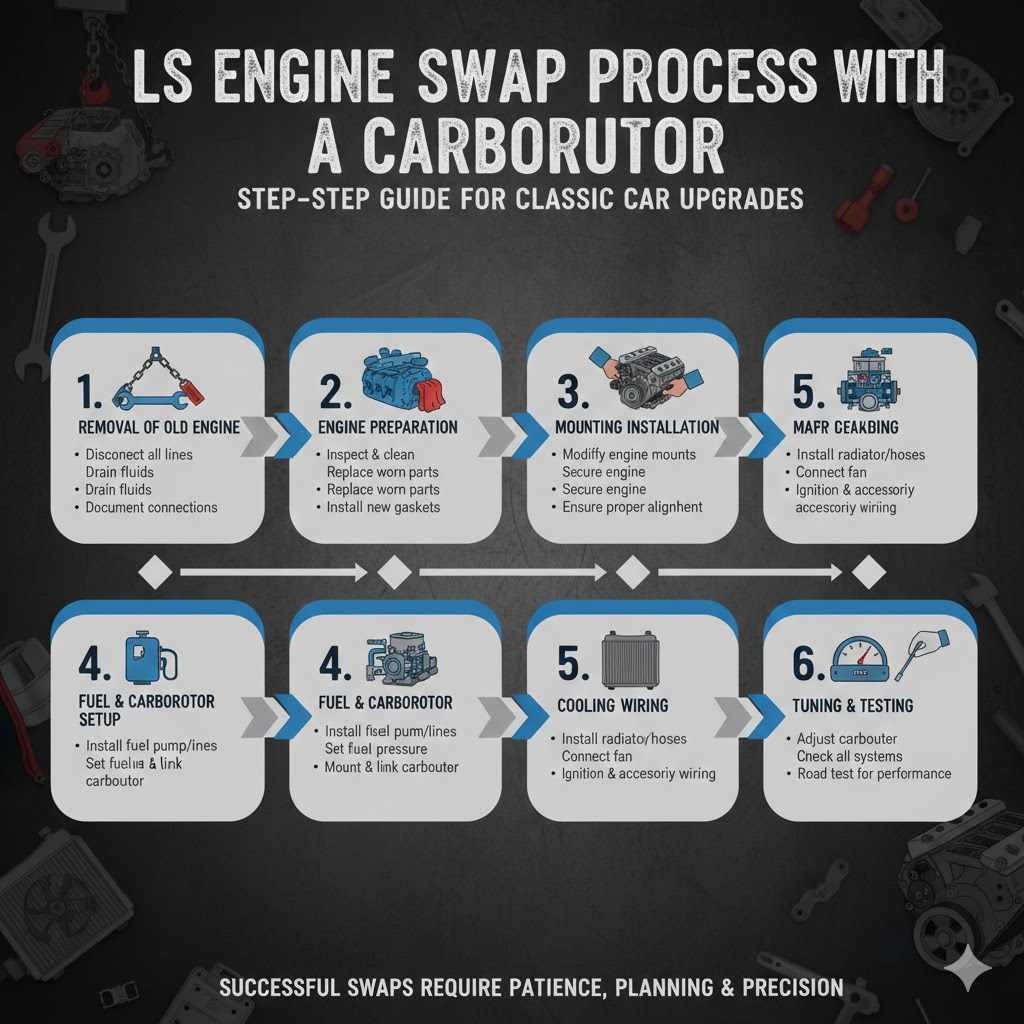 The LS Engine Swap Process with a Carburetor

