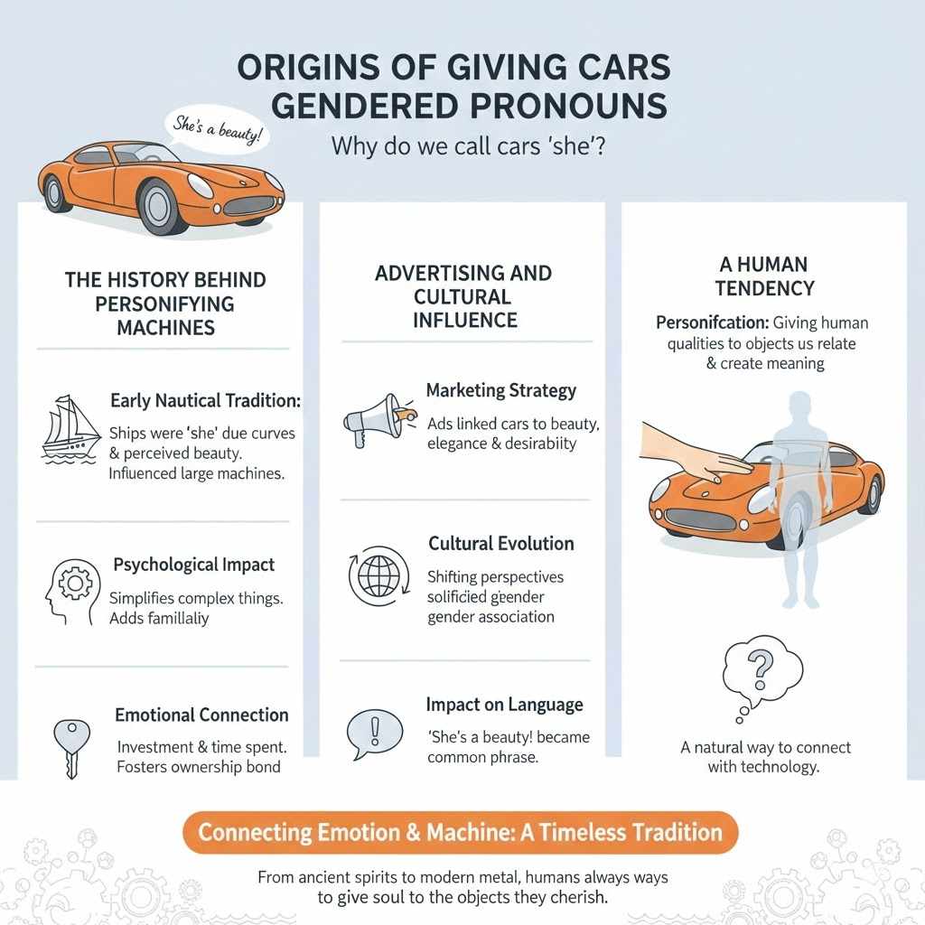 The Origins of Giving Cars Gendered Pronouns

