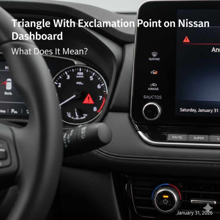 Triangle With Exclamation Point on Nissan Dashboard