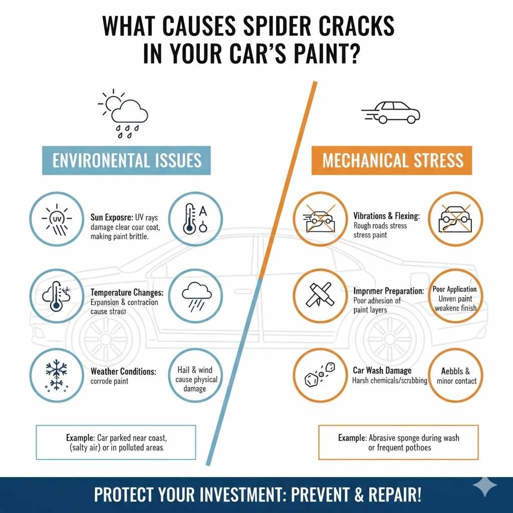 What Causes Spider Cracks in Your Car's Paint?

