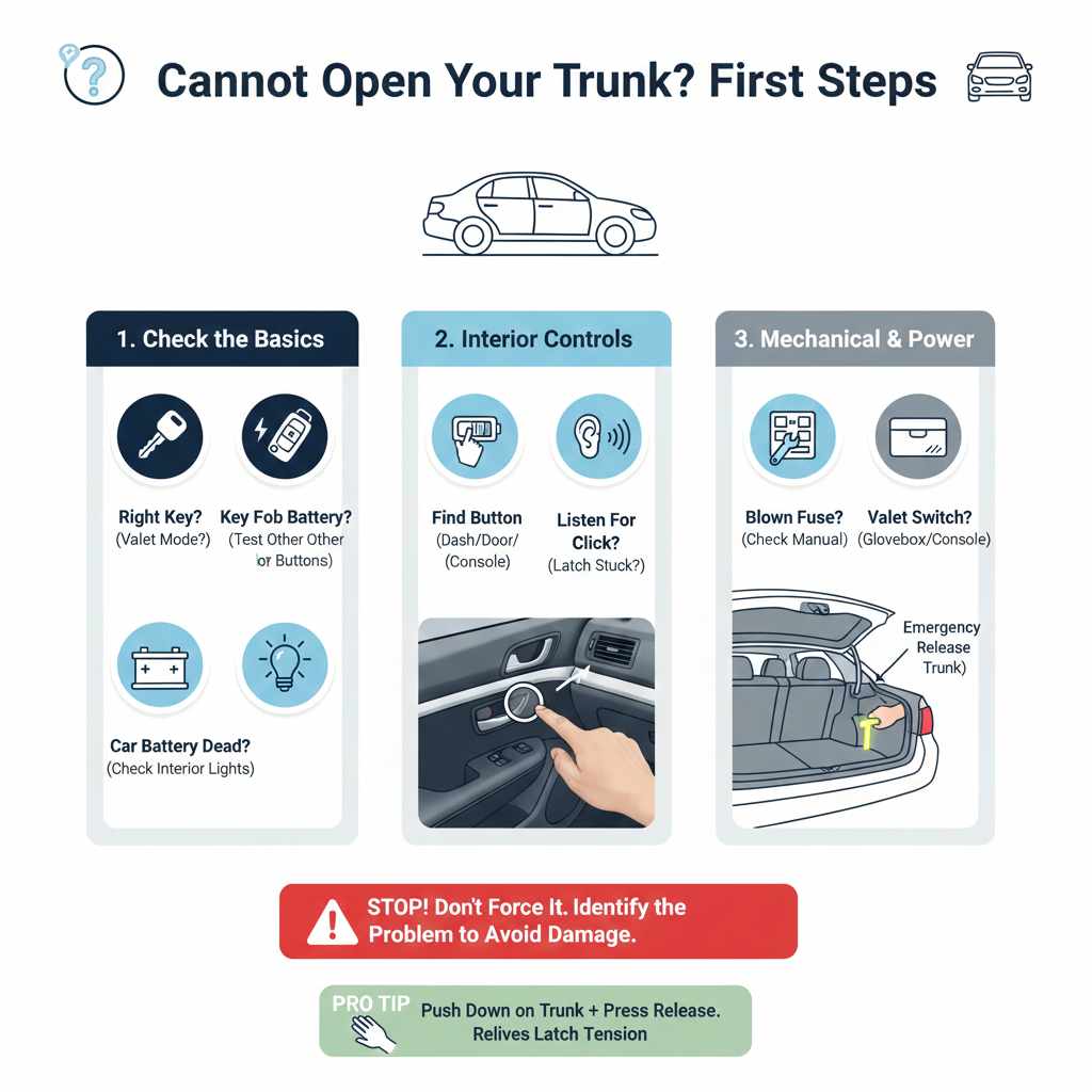 What To Do First When You Cannot Open Your Trunk